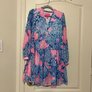 Lilly Pulitzer Sarita Silk Swing Dress, Resort White Sway With Me